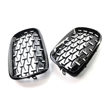 Black & Chrome Front Bumper Kidney Grille for BMW X5 E70, X6 E71 (2007-2013)