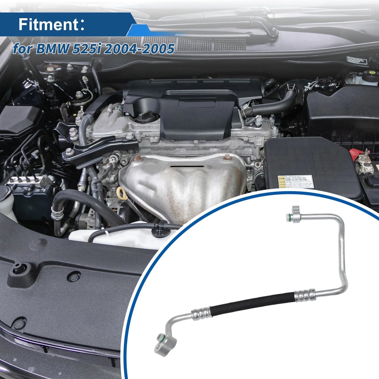 A/C Refrigerant Liquid Hose for BMW 525i (2004–2005) No. 64536910804