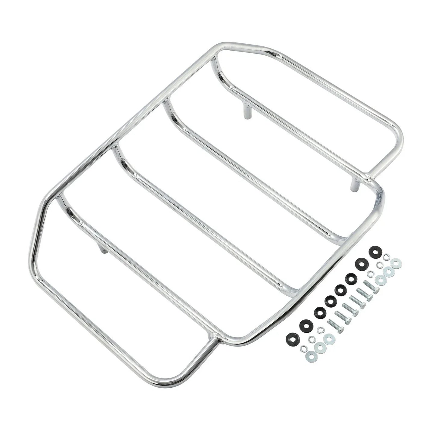 Chrome/Black Trunk Top Luggage Rack for Harley Touring (1984-2024)