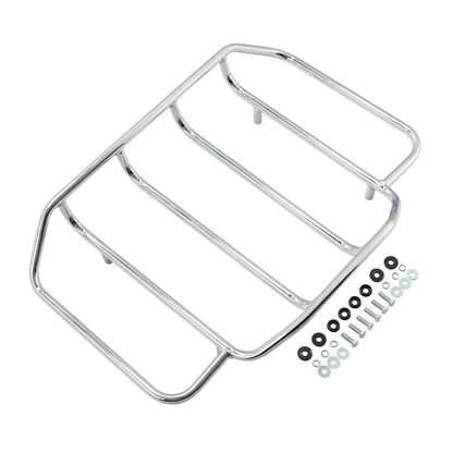 Chrome/Black Trunk Top Luggage Rack for Harley Touring (1984-2024)