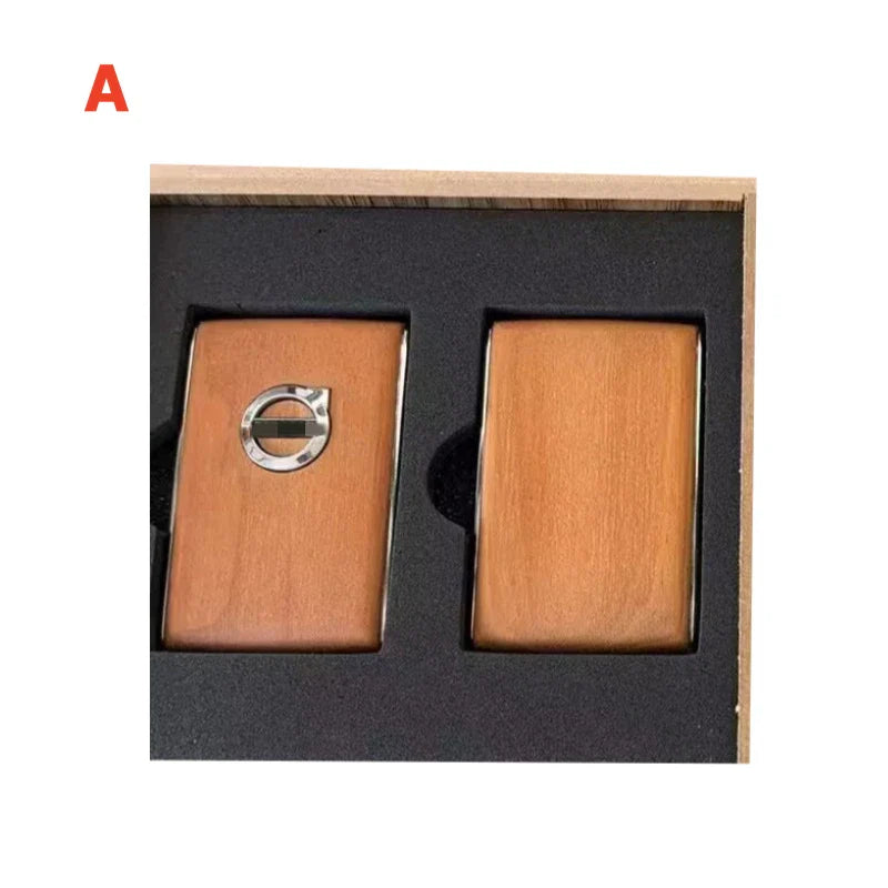 Wood Remote Control Case Fob Shell Cover for Volvo S60 S90 XC40 XC60 XC90 V60