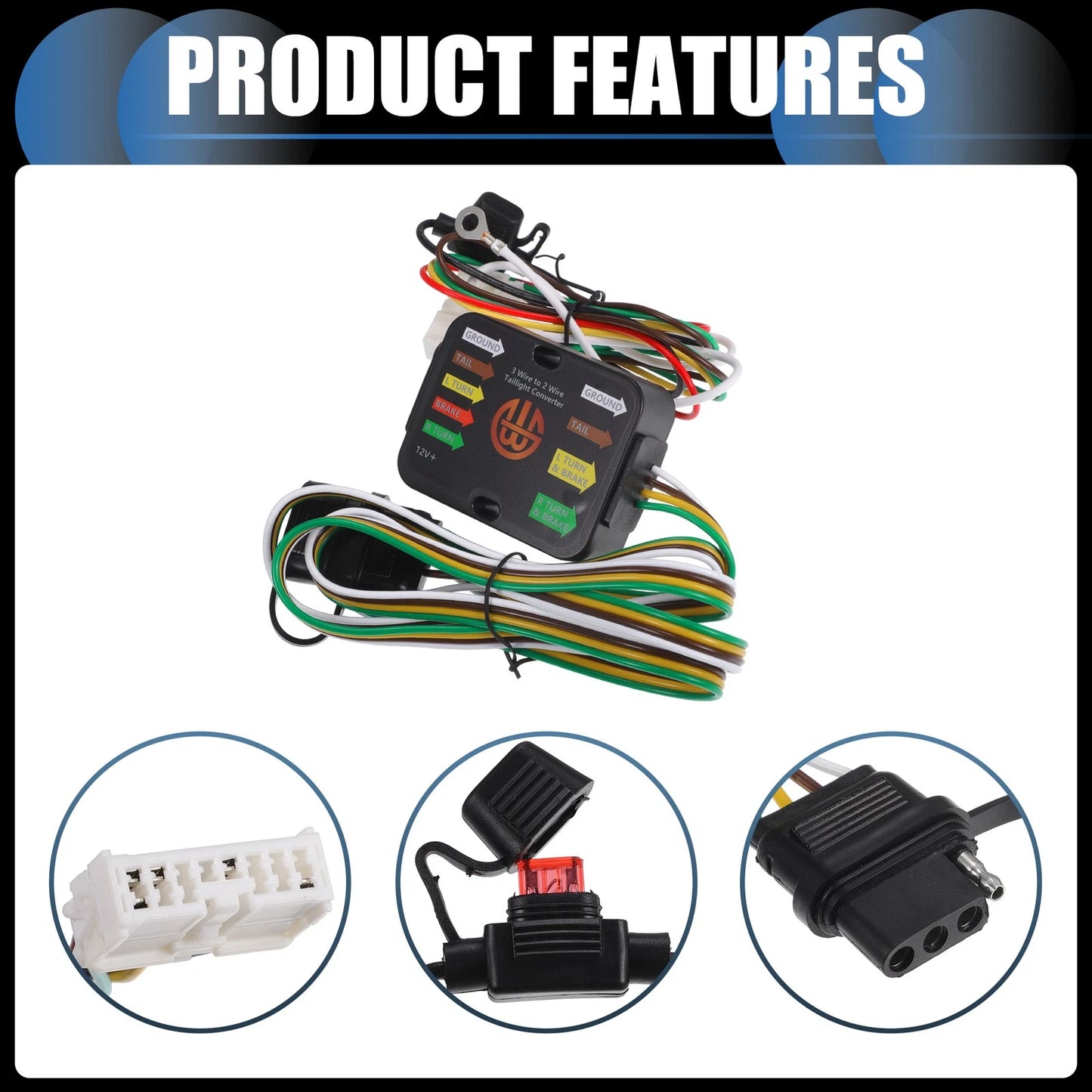 Set of 4-Pin Trailer Wiring Harness Kit for Acura MDX (2014–2020)