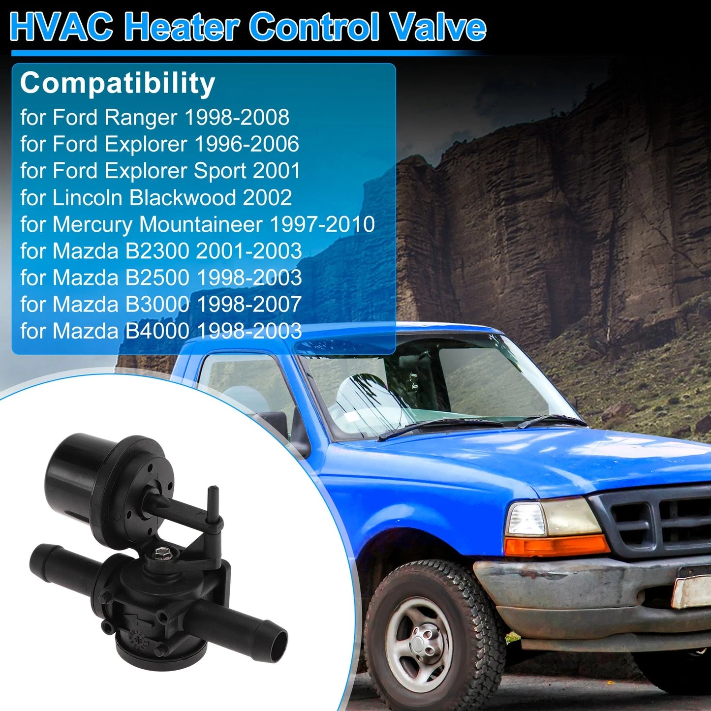 Heater Control Valve for Ford Ranger, Explorer (1998–2008) 1L5Z-18495-AB