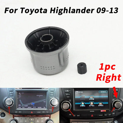 Right Center Console Volume Knob Switch for Toyota Highlander (2009–2013)