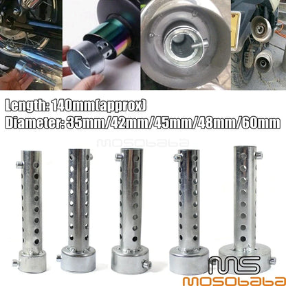 Steel Insert Exhaust Muffler Pipe 35/42/45/48/60mm for Motorcycle