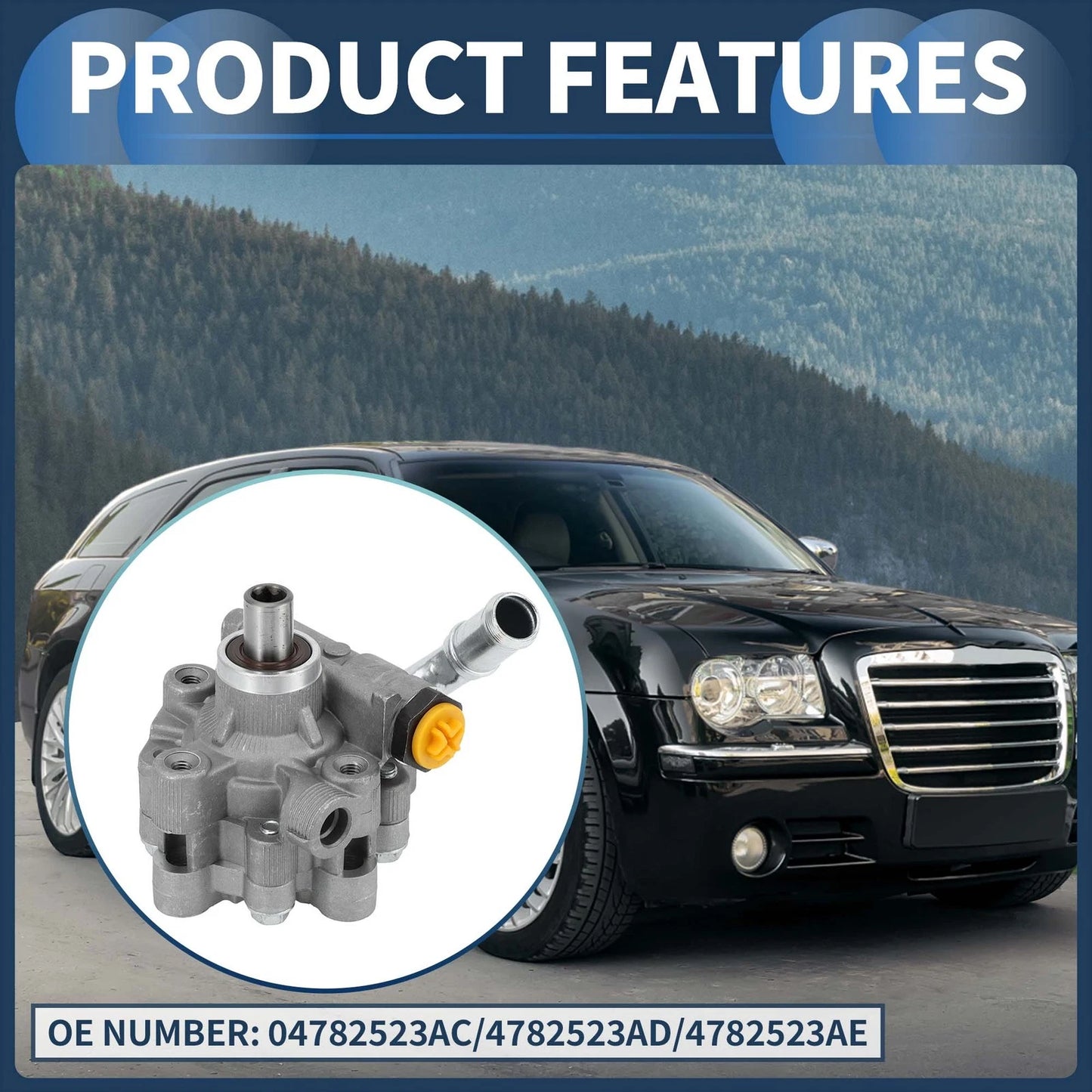 1 Pc Power Steering Pump No. 04782523AC for Chrysler 300, Dodge Challenger (–)