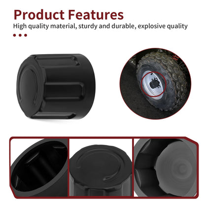 Black Center Hub Wheel Cap for Suzuki Quadrunner 125-300 (1990–2002)