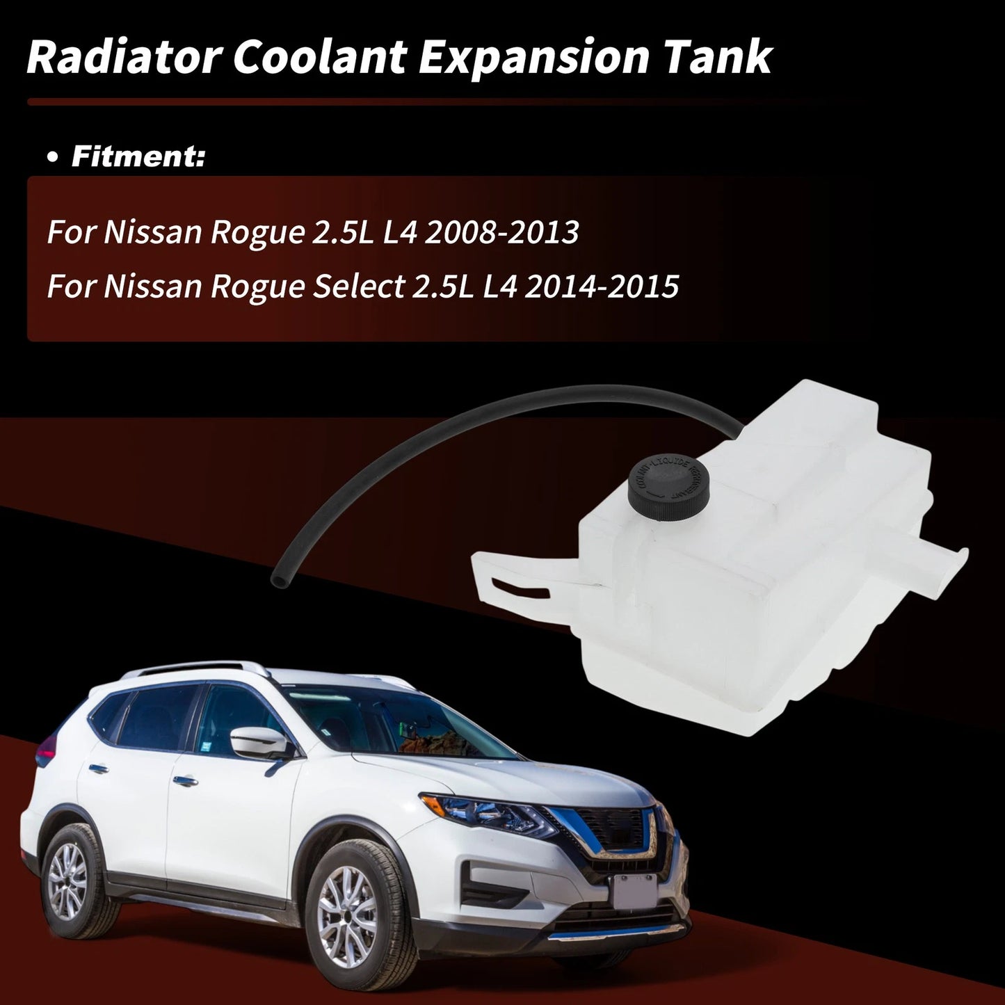 Coolant Expansion Reservoir Tank for Nissan Rogue (2008–2013) No. 21711-JG000