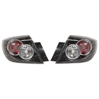 Tail Lights Pair LH+RH 5Dr Hatch for Mazda 3 BK Ser2 (2006 - 2009)