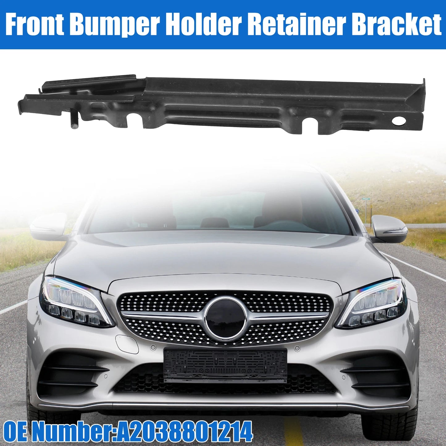 Front Right Upper Bumper Cover Inner Support Bracket for Mercedes-Benz CLK63 (2007–2009)
