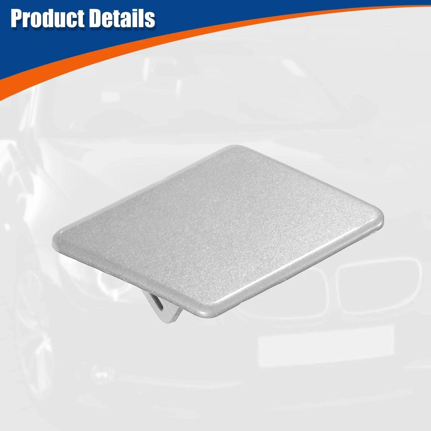 Right Side Front Bumper Washer Nozzle Cover for BMW 3 Series E90 Silver Tone