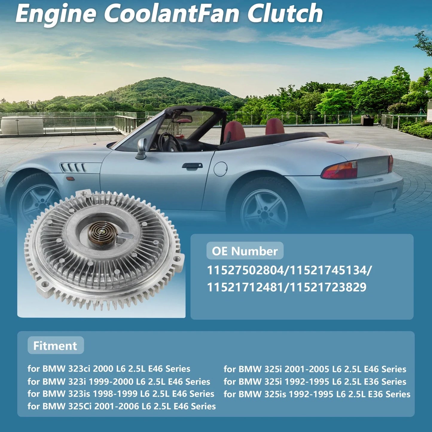 Fan Clutch Engine for BMW 323ci 2000 E46 2.5L