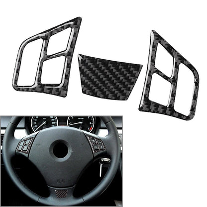Carbon Fiber Look Steering Wheel Cover Trim for BMW 3 Series (E90–E93)