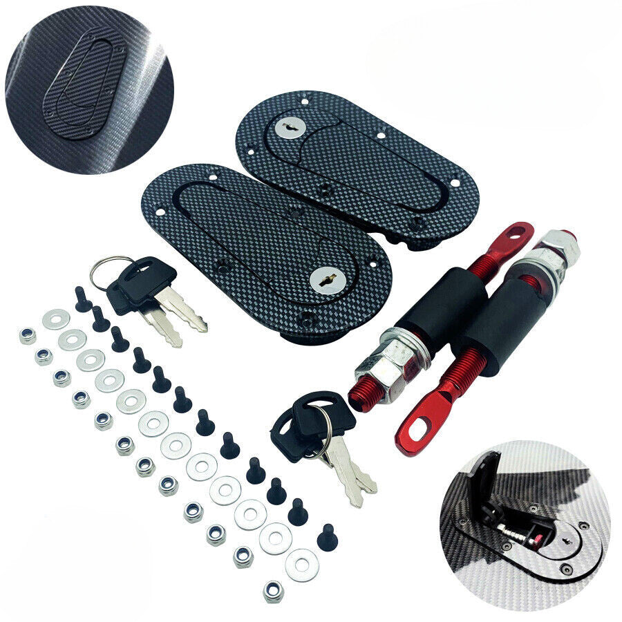 Quick Release Hood Pin Locking Latch Kit for Universal Vehicles