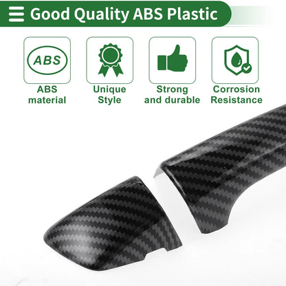 Car Door Handle Cover Trim for VW Golf MK6 (2009–2012) Carbon Fiber Black