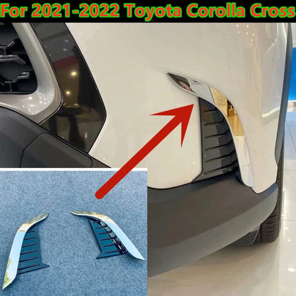 Chrome Front Bumper Fog Light Cover Trims for Toyota Corolla Cross (2021–2023)