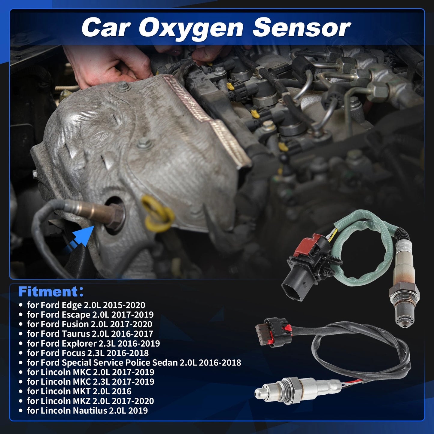Upstream & Downstream O2 Sensors for Ford Edge 2.0L (2015–2020) 2348039/2345173