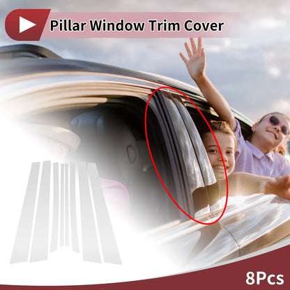 Door Pillar Window Trim for Toyota RAV4 (2001–2005) Silver Tone Left Right