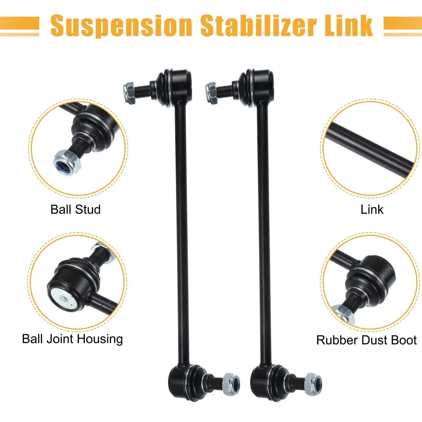 2 x Front Sway Bar Links Stabilizer Kit for Mercedes-Benz C230 (2008-2009)