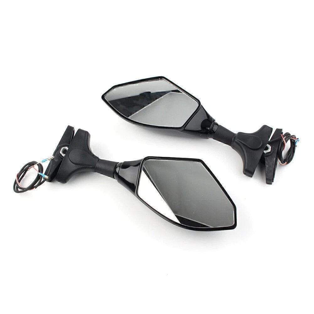 LED Turn Signal Rearview Mirrors for Ducati, Honda, Kawasaki