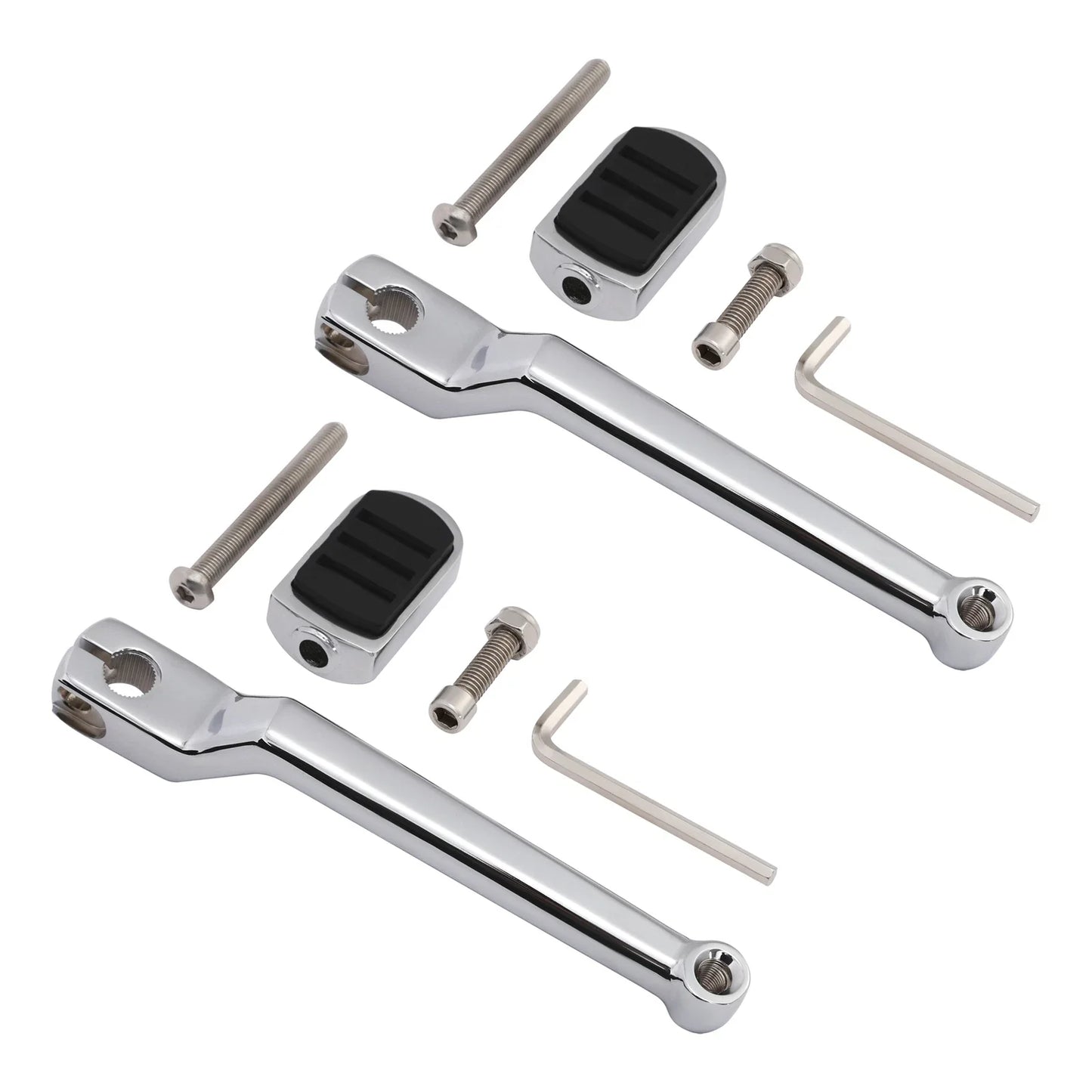 Chrome Left Heel Shift Lever & Shifter Pegs for Harley Softail (1986-2017)