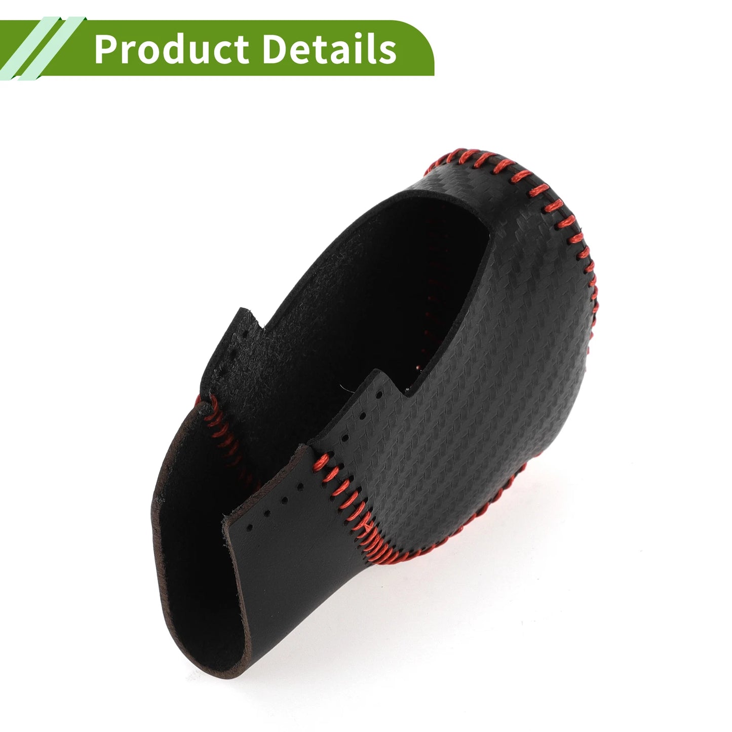 Gear Shift Knob Cover for Honda Civic (2022–2024) Black Carbon Fiber Red
