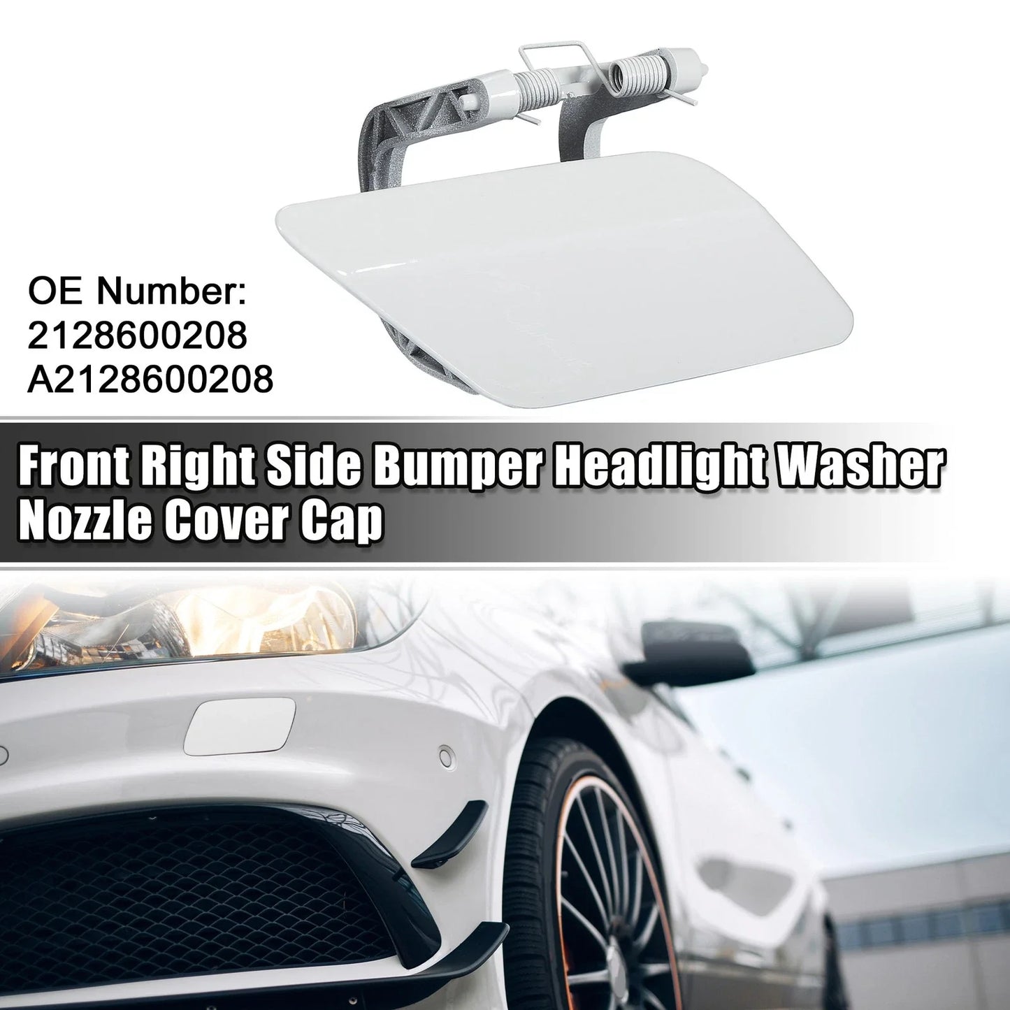 Front Right Bumper Washer Nozzle Cover for Mercedes Benz E300 (2017-2023)