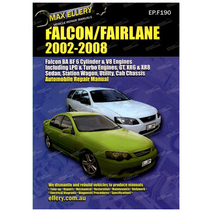 Workshop Repair Manual for Ford Falcon (2002–2008) BA BF XR6 XR8 Fairmont