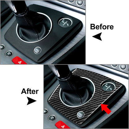 Black Carbon Fiber Gear Shift Panel Cover Trim for Alfa Romeo 159 (2006-2011)