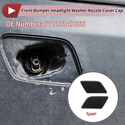 Set of 2 Washer Nozzle Cover Caps No. 51117347666 for BMW X1 (2016–2022)