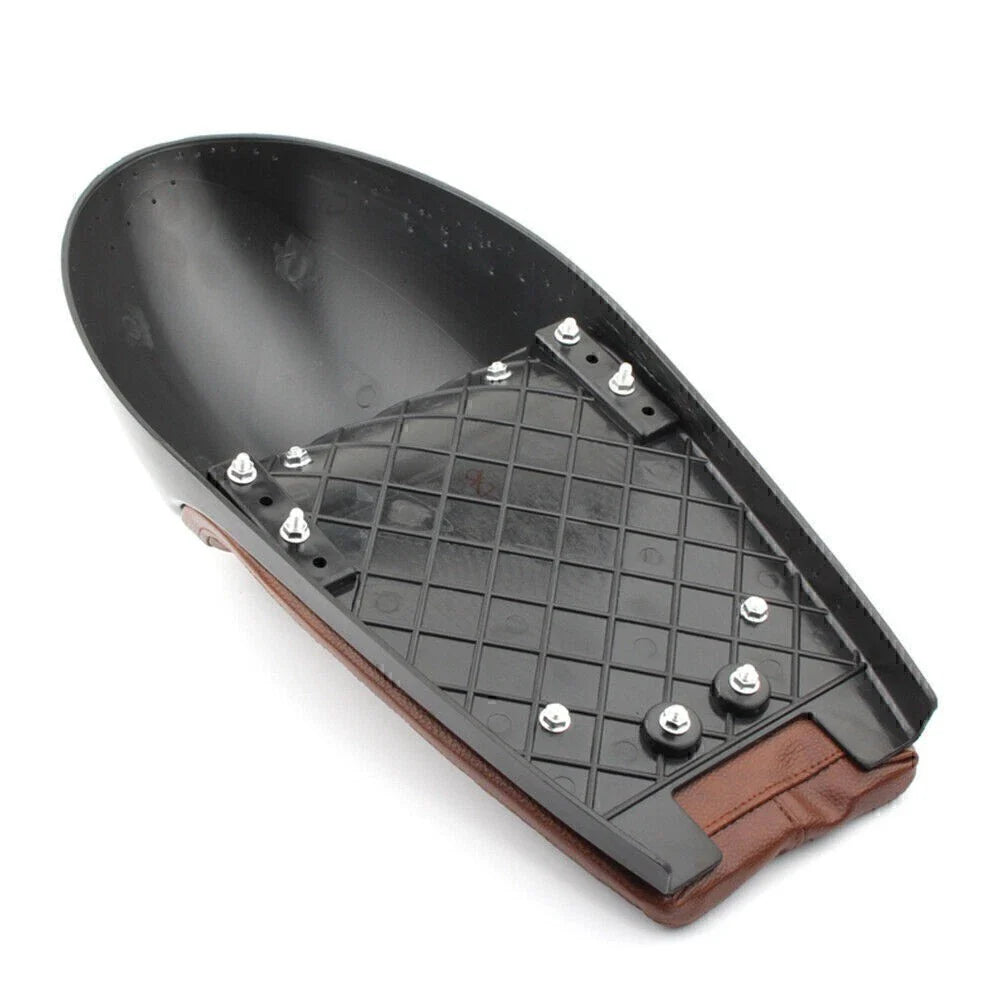Retro Seat Pan Base Cushion for Scrambler Cafe Racer - Brown