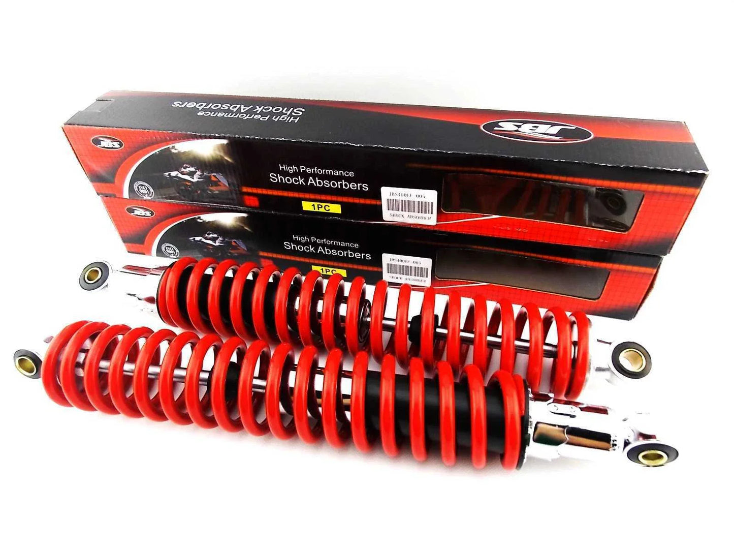 400mm Red/Chrome Rear Shock Absorbers for Honda XL500 (1979-1983)