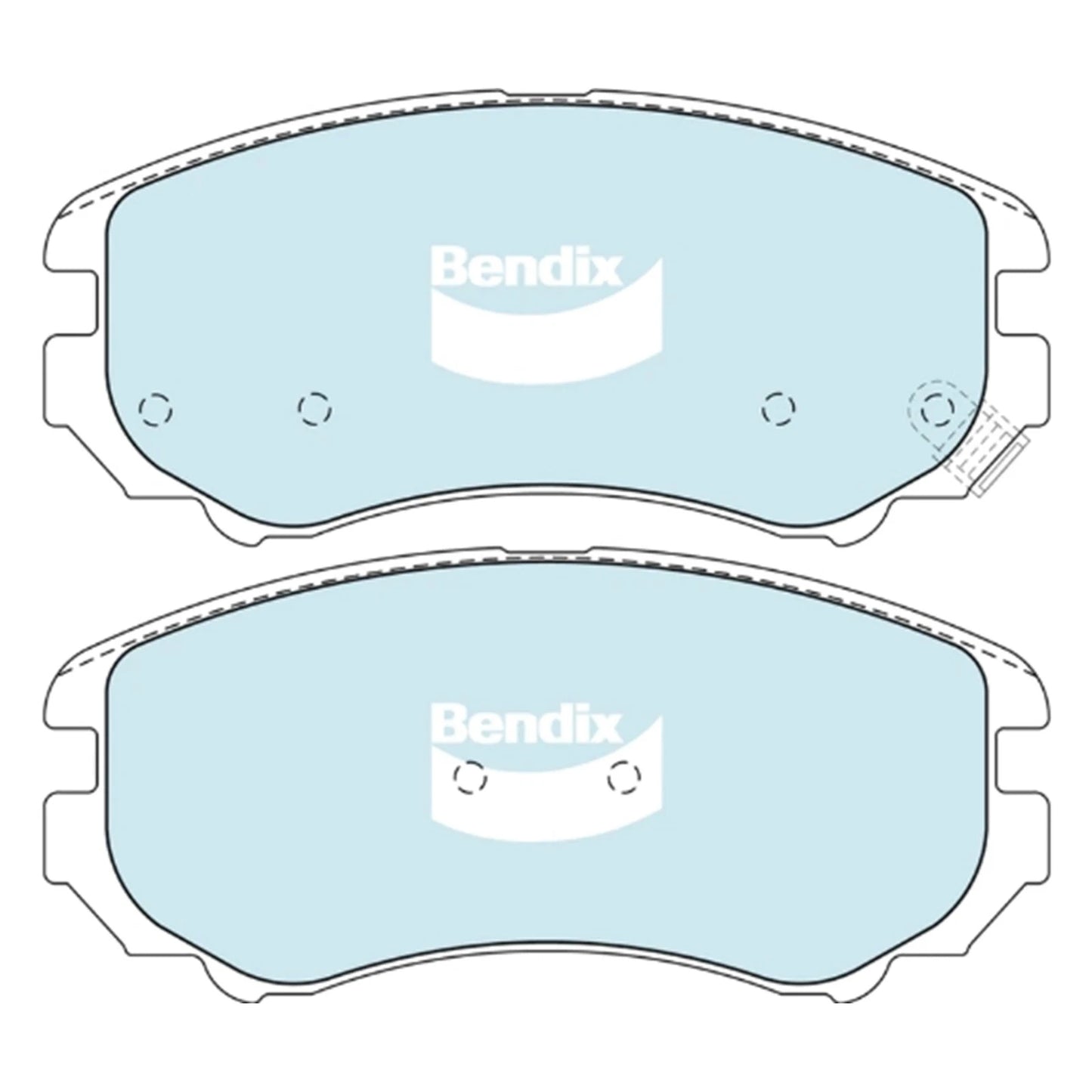 Set of 4 Bendix Front Disc Brake Pads for Kia Magentis (2006–2009)
