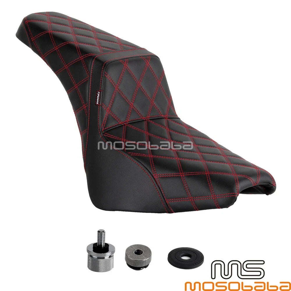 Gel Seat Red Stitch for Harley Softail FLDE FLHC FLSL FXBB FXST (2018-2023)