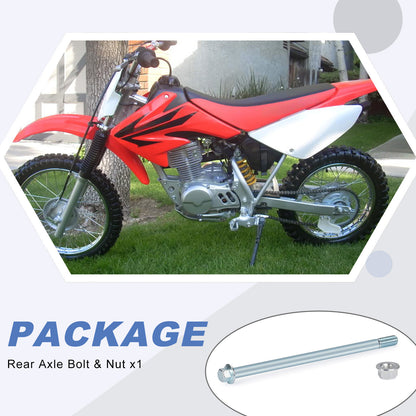 Rear Axle Bolt & Nut for Honda XR80R XR100R (1985–2003) / CRF80F CRF100F (2004–2013)