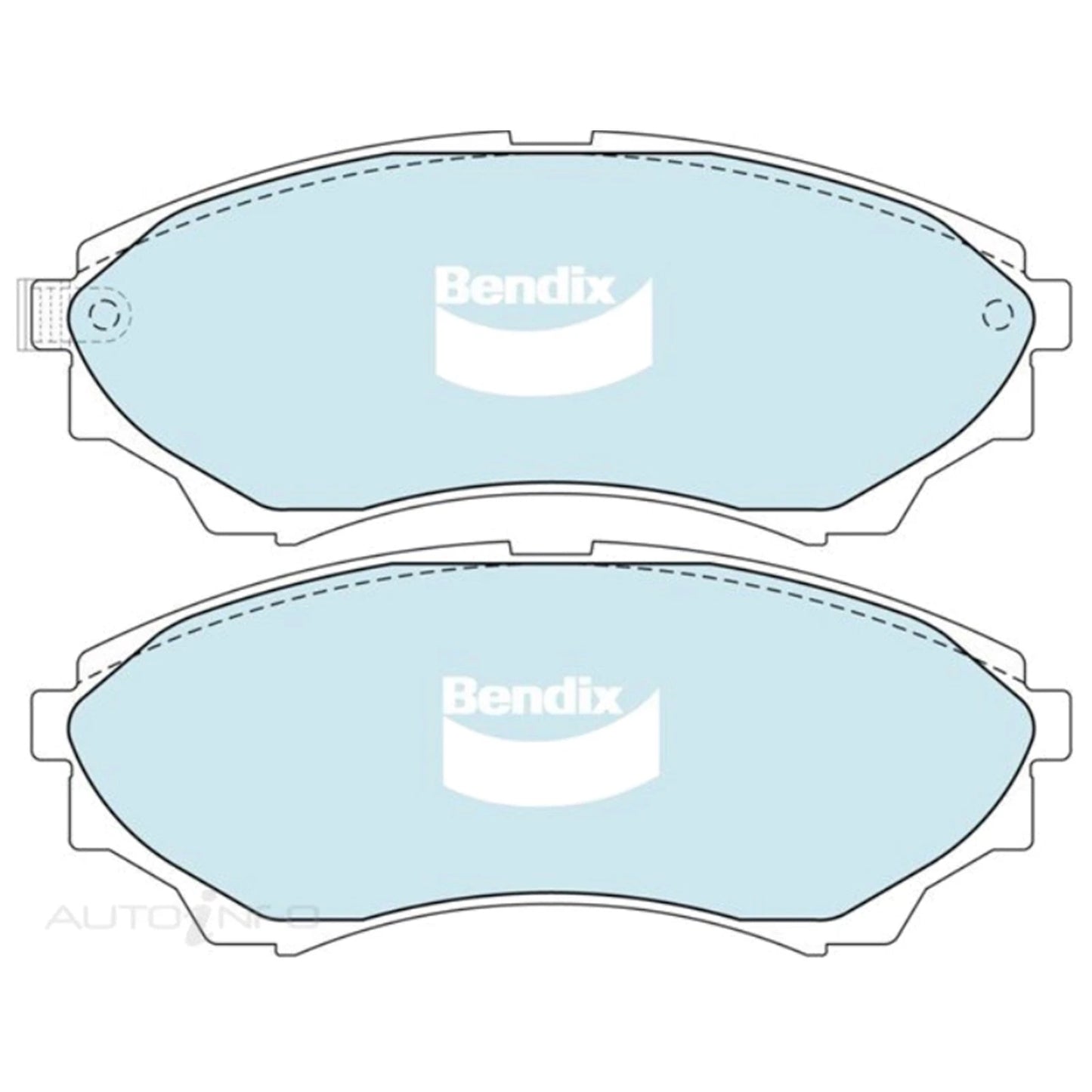 Set of 4 Front Disc Brake Pads for Mazda B2500 B2600 (2002–2006)