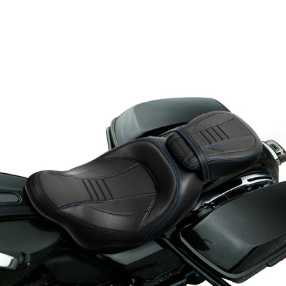 Gel Driver Passenger Seat for Harley Road King Touring Street Glide (2009-2023)