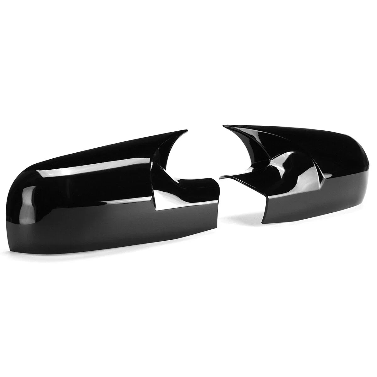 Gloss Black Side Mirror Cover Cap for Renault Megane 2 MK2 (2002–2009)