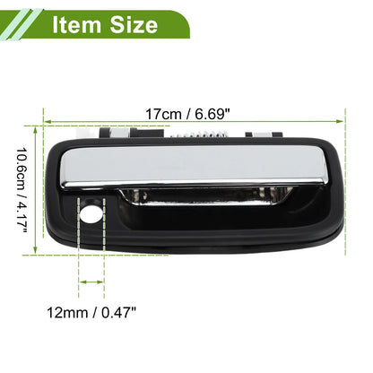 Exterior Door Handle for Toyota (No.6921035030, Black Silver Tone, Front Right)