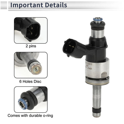 Fuel Injector for Toyota RAV4 2.5 (2019–2023) 1 Pc Black Silver Tone