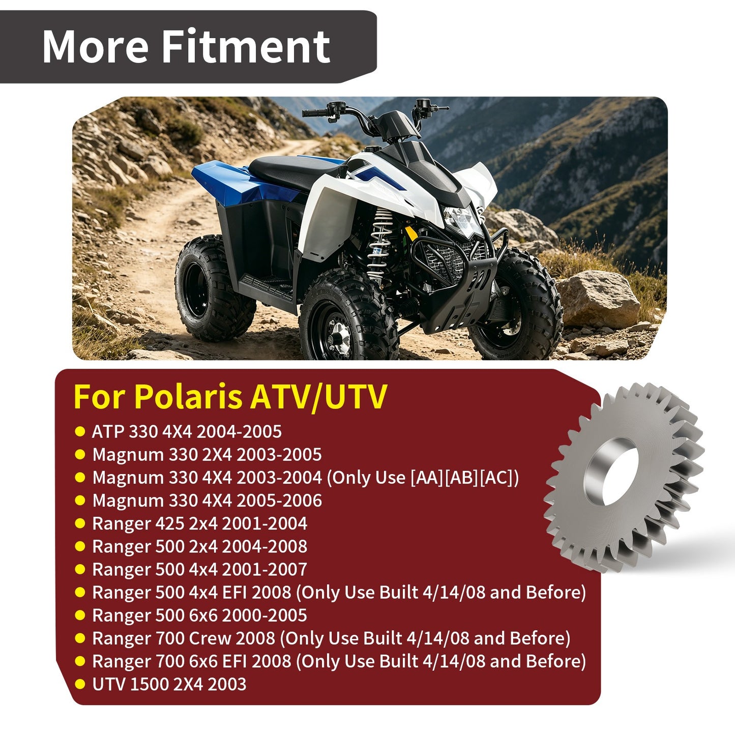 30T Gearcase for Polaris Magnum 330 (2003–2006)