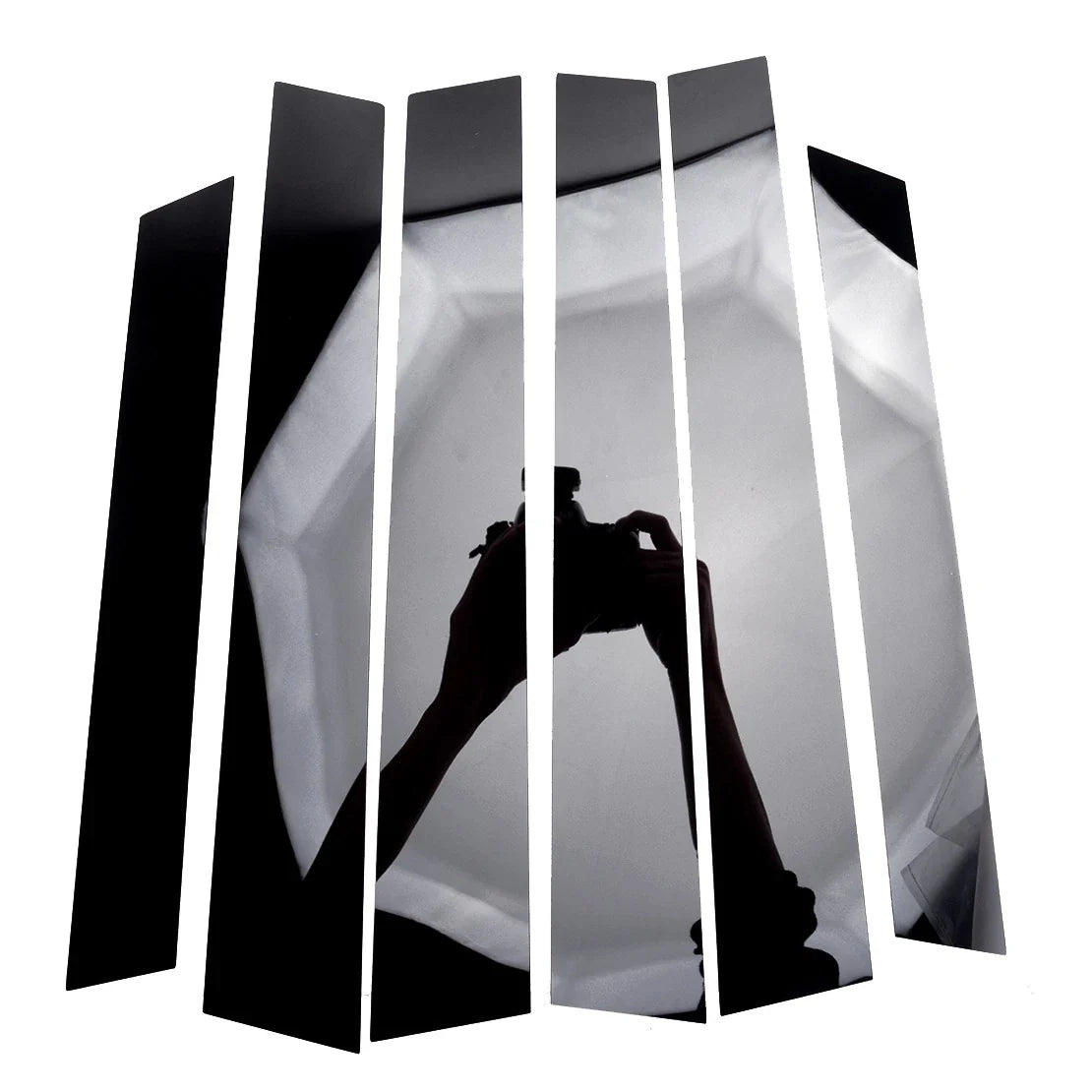 6 x Door Window Pillar Post Piano Covers for Honda CR-V (2007-2011)