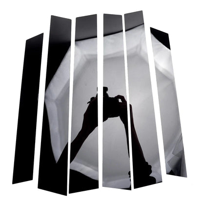 6 x Door Window Pillar Post Piano Covers for Honda CR-V (2007-2011)