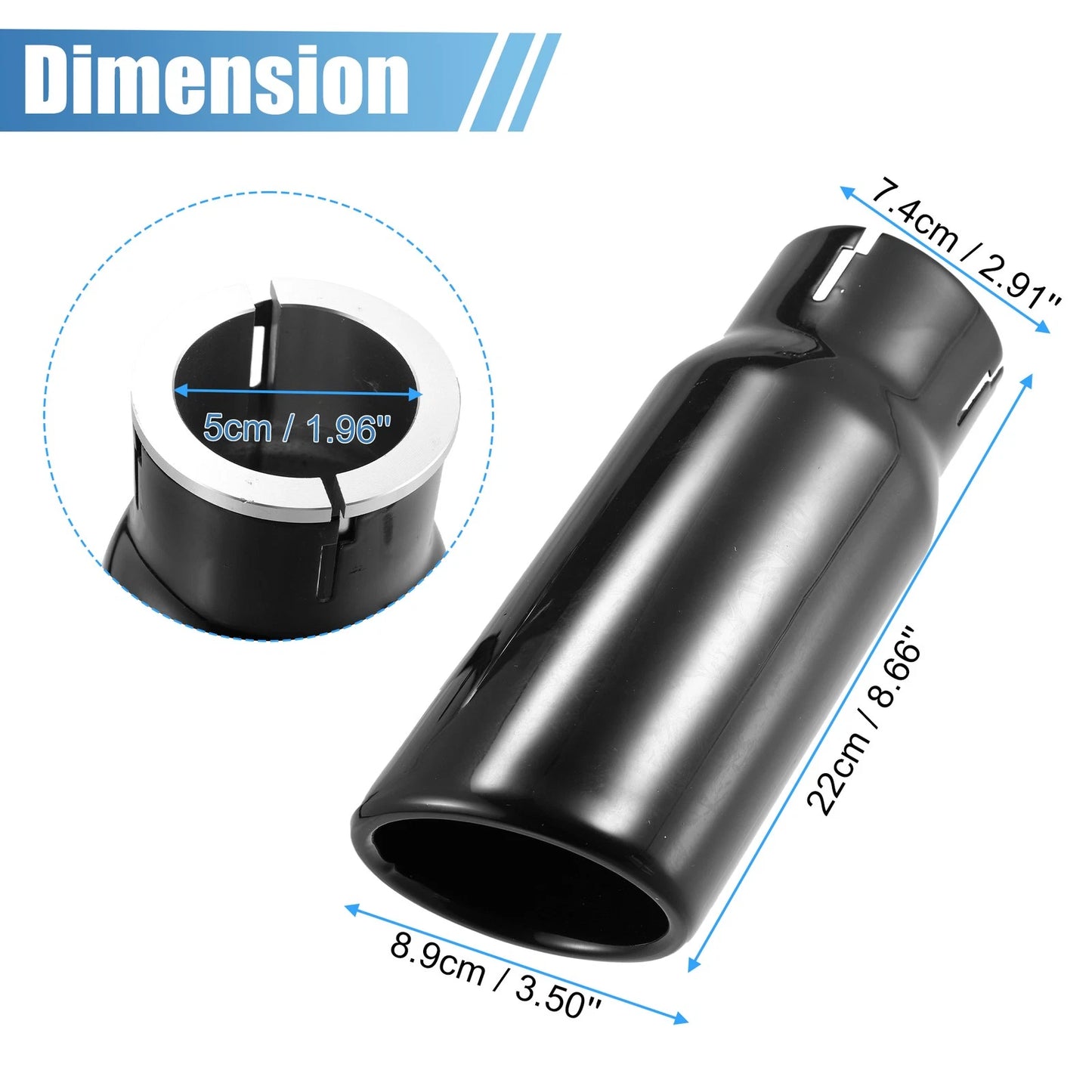 Set Exhaust Muffler Tip w/Clamp for Toyota 4Runner (2018–2021)