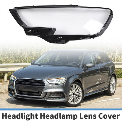 1 Pc Headlight Lens Cover for Audi A3 (2016–2020) Black