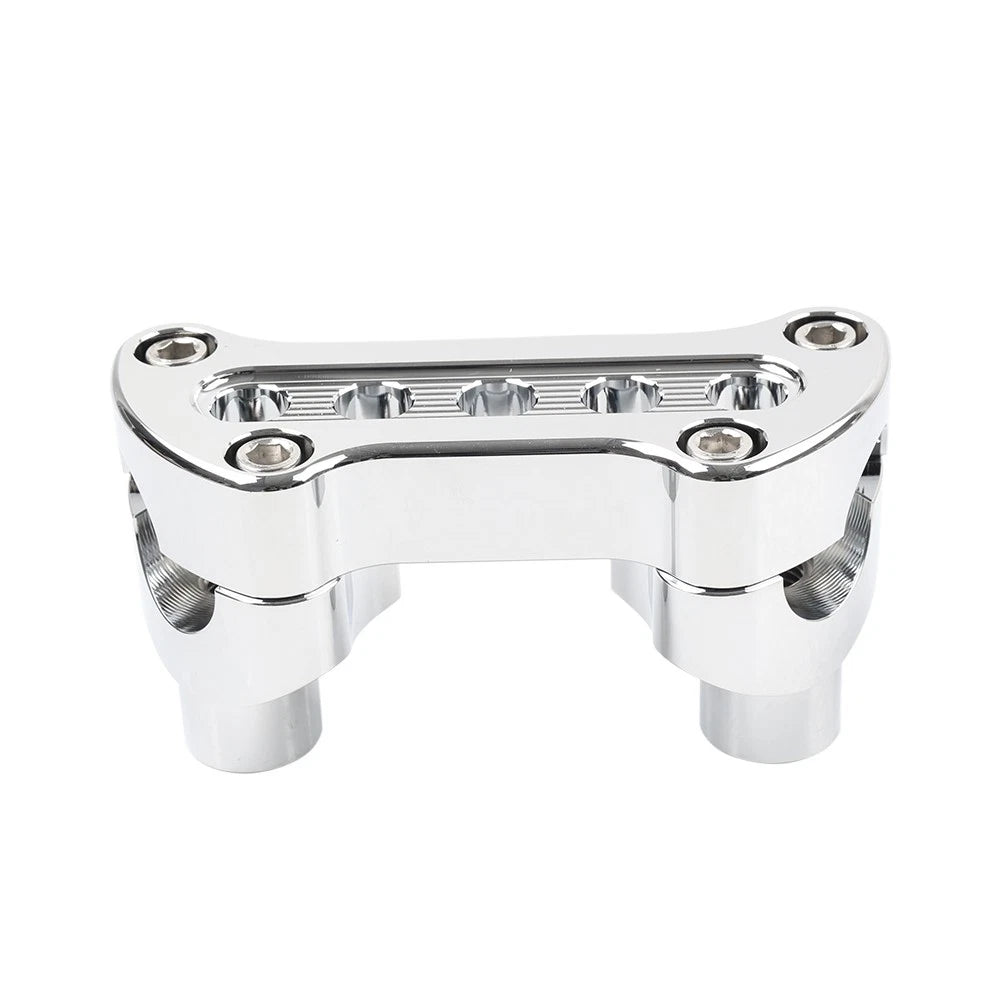 2.0" Tall CNC Handlebar Riser Clamps for Harley Dyna Softail Road King (–)