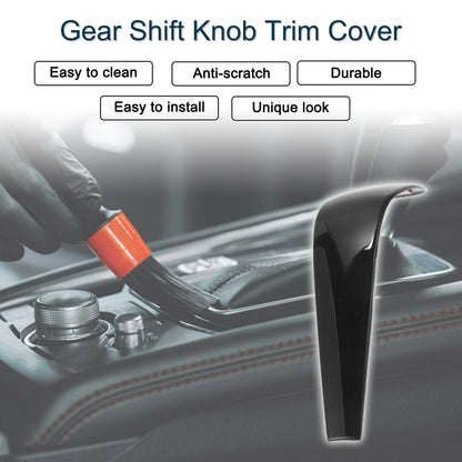 ABS Gear Shift Knob Cover Sticker for BMW 1 3 Series Z4 X1 (E90 E92) Black
