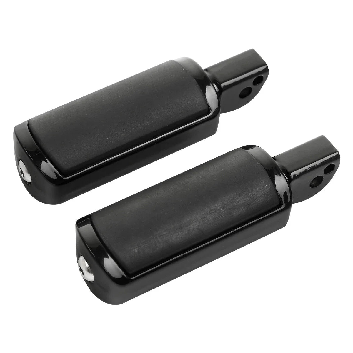 Black Passenger Footpegs for Harley Softail Deluxe Fat Bob (2018-2025)