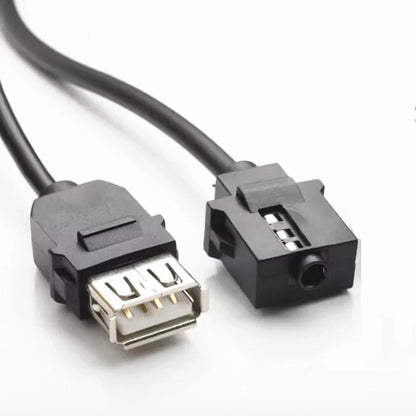 15cm AUX USB Socket Jack Extension Cable Adapter for Universal Car Dash Mount