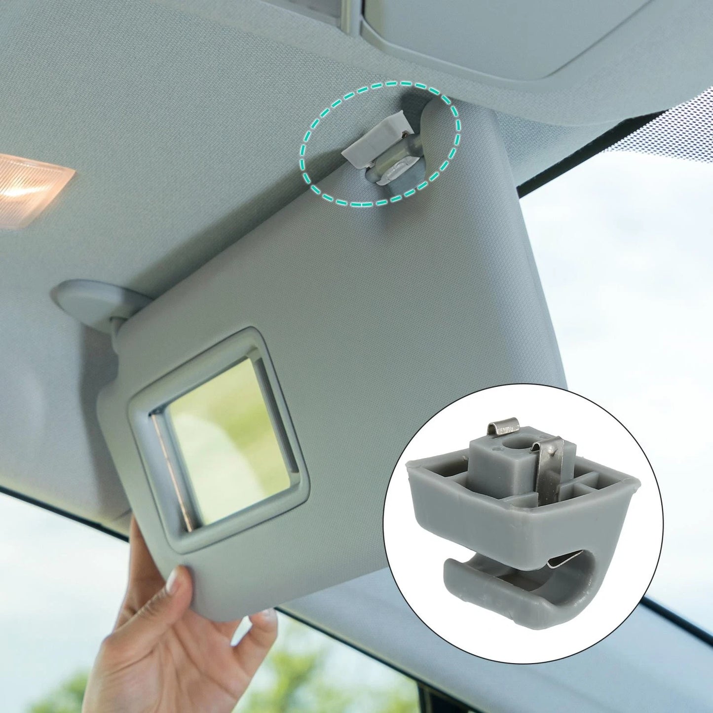 Sun Visor Hook Clip 126-810-00-12-8412 for Mercedes Benz W123 W124 (1976–1995)